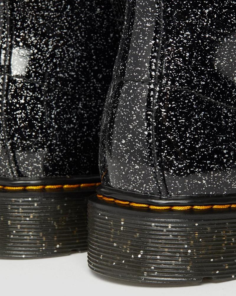 Dr Martens Youth 1460 Glitter Veterlaarzen Kinderen Zwart | NL 118NWY